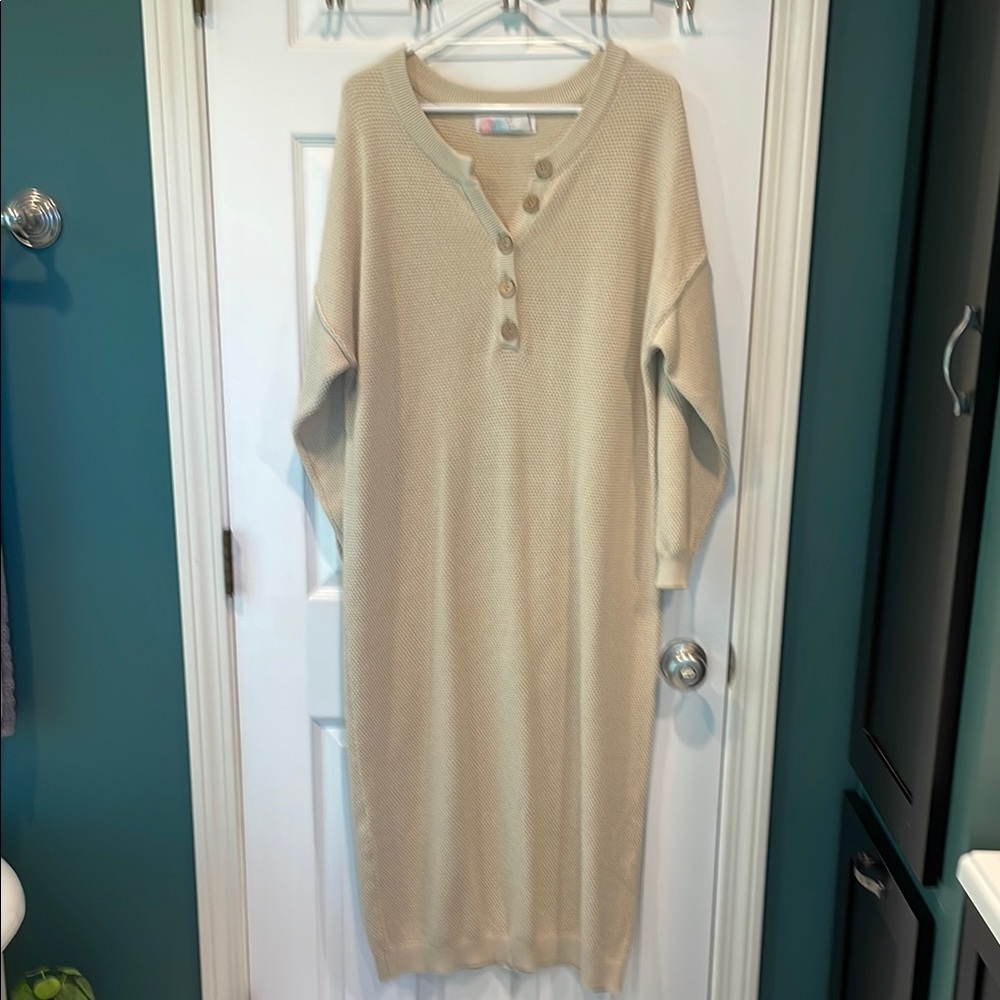 Free People Cream Midi Dress